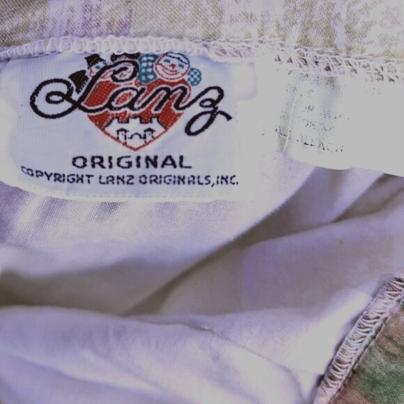 Lanz Originals 1980s Scenic Maxi Skirt Seine River 26"W Pastel Novelty Print - Picture 3 of 12